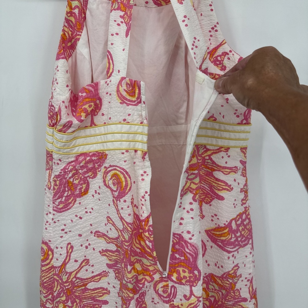Lilly Pulitzer Tinsley Resort White Conched Out Halter Dress Resort Cruise SZ 6 - Picture 6 of 16